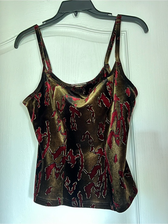 Tops - Free with Purchase- Velvet Red and Olive Brown Camisole Tank Top